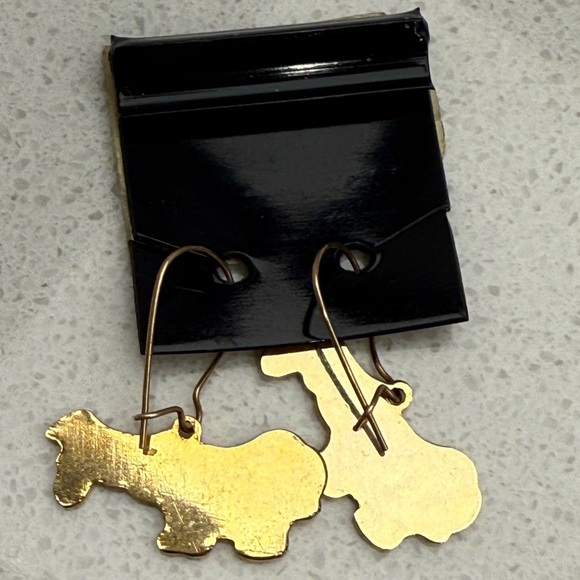 Vintage Archie Bunker for President Earrings All in the Family Gold Tone 1970s - Picture 8 of 10
